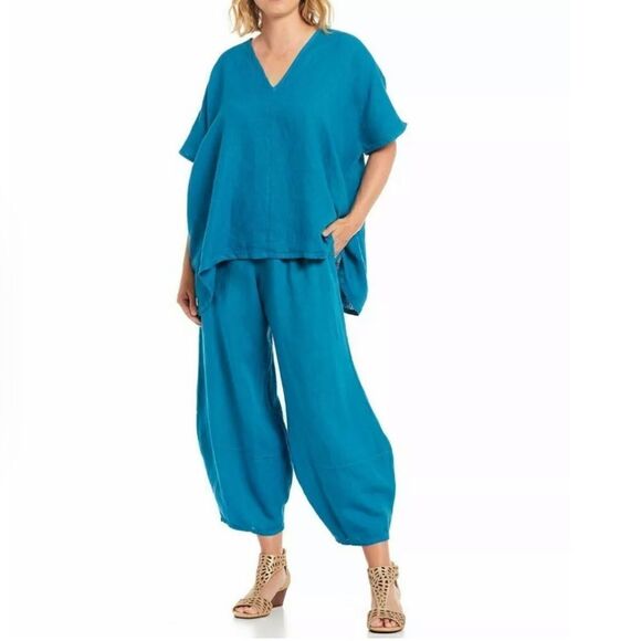 Bryn Walker Baxter Light Linen V-Neck Tunic - Picture 1 of 5